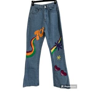 SHEIN 70's Vintage Retro Hippie Jeans Size 2